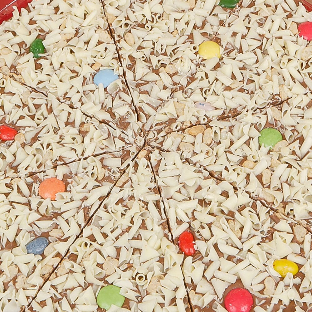Jelly Bean Jumble Chocolate Pizza makes the perfect chocolate party gift